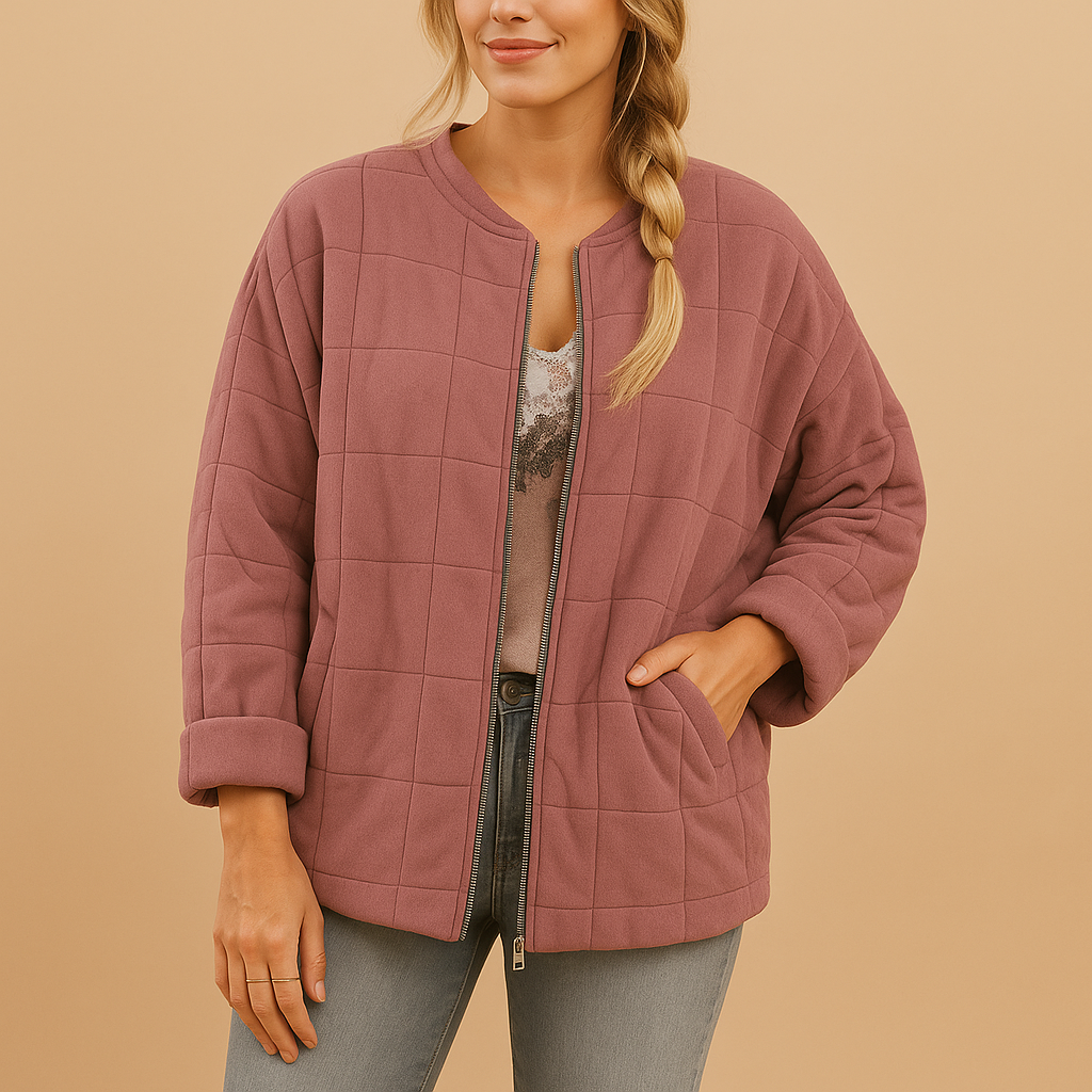 Lightweight summer jacket for women with breathable fabric, tailored fit, and functional side pockets, available in apricot, army green, black, blue, grey, and pink.