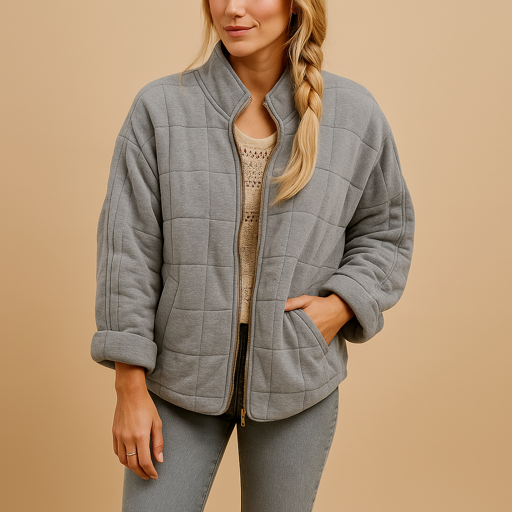 Lightweight summer jacket for women with breathable fabric, tailored fit, and functional side pockets, available in apricot, army green, black, blue, grey, and pink.