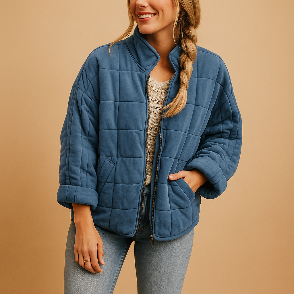 Lightweight summer jacket for women with breathable fabric, tailored fit, and functional side pockets, available in apricot, army green, black, blue, grey, and pink.