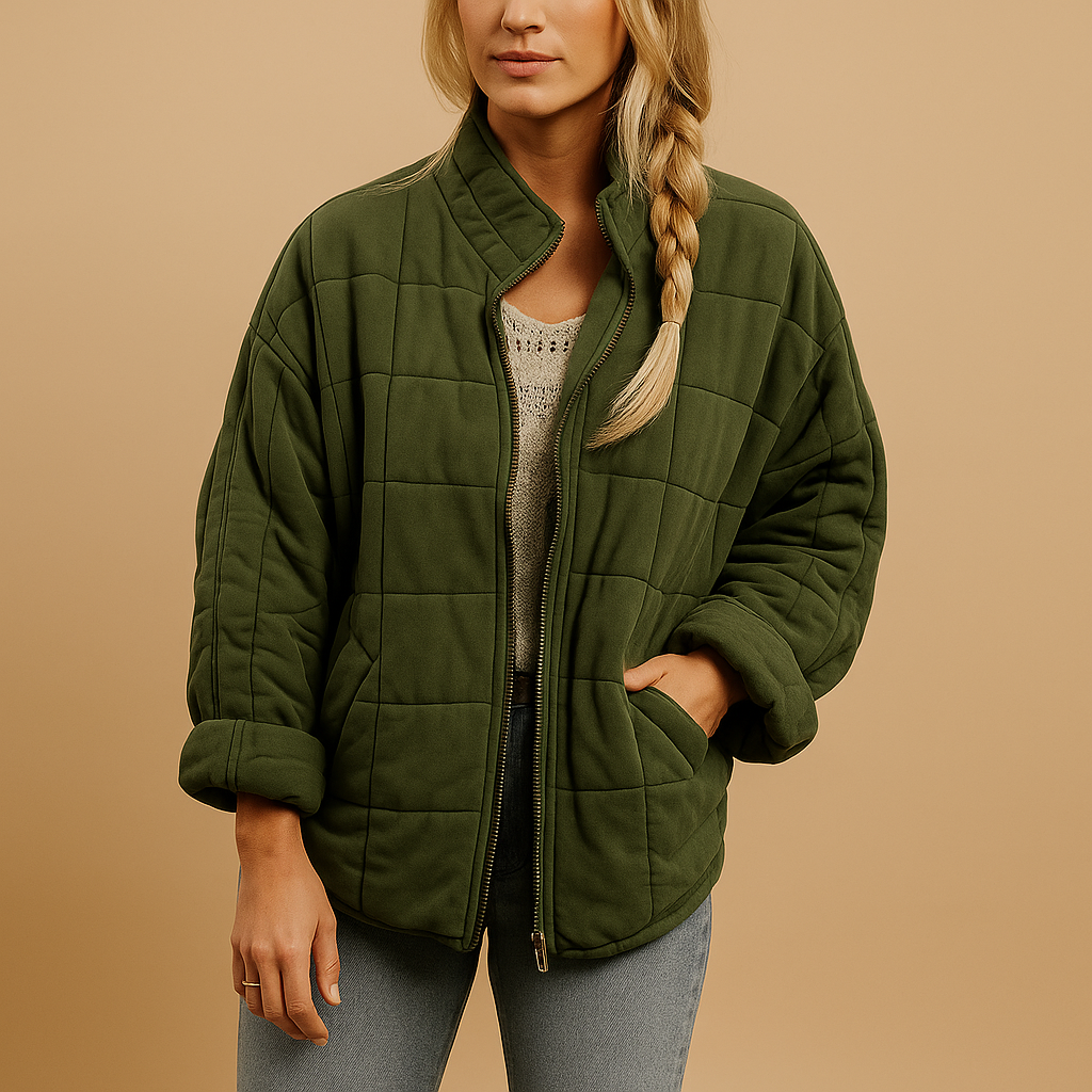 Lightweight summer jacket for women with breathable fabric, tailored fit, and functional side pockets, available in apricot, army green, black, blue, grey, and pink.