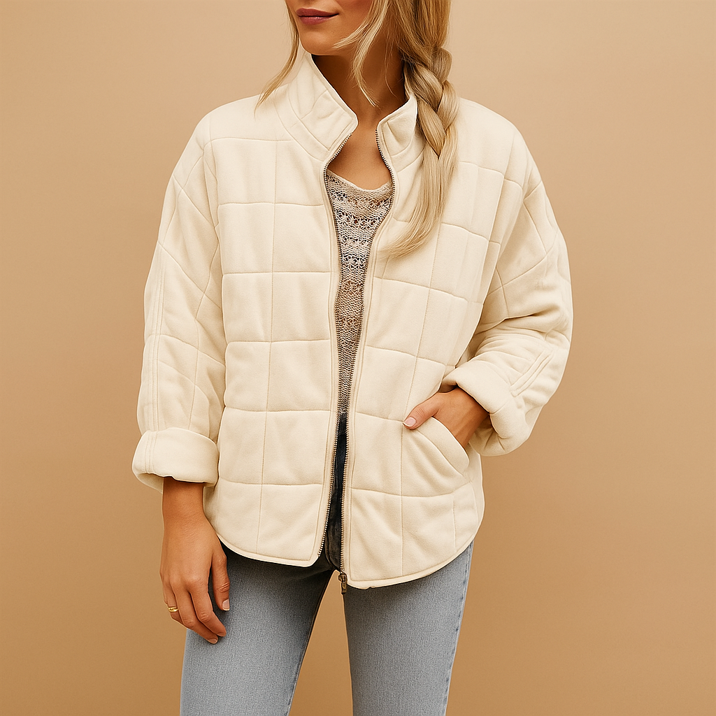 Lightweight summer jacket for women with breathable fabric, tailored fit, and functional side pockets, available in apricot, army green, black, blue, grey, and pink.