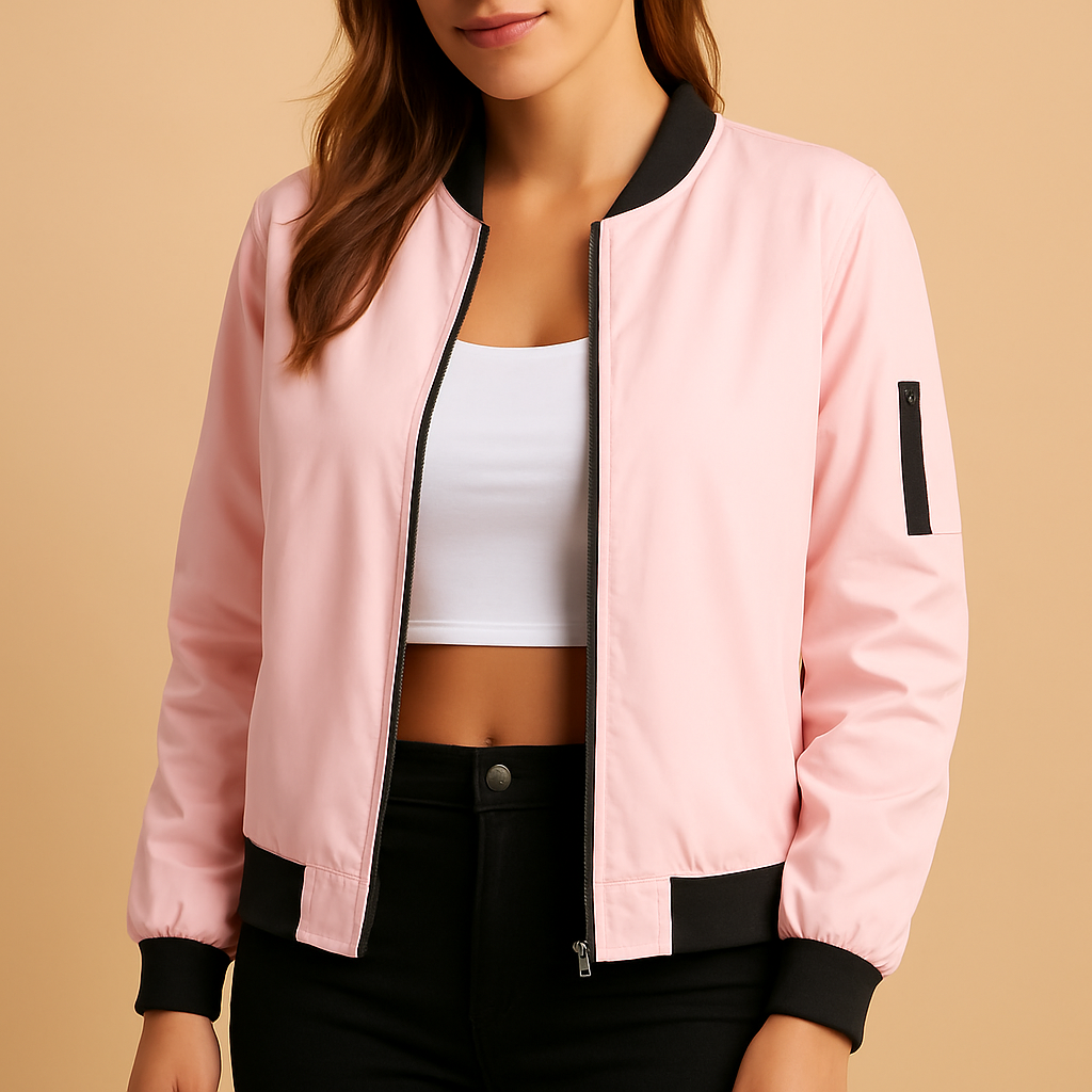 Lightweight summer jacket for women with breathable fabric, slim fit, and timeless design, available in multiple seasonal colors.