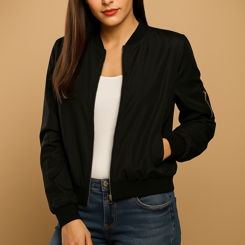 Lightweight summer jacket for women with breathable fabric, slim fit, and timeless design, available in multiple seasonal colors.