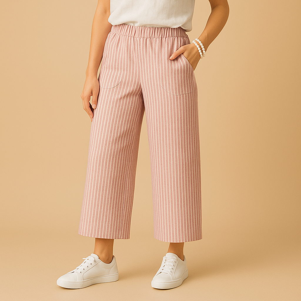 Women’s lightweight summer pants with breathable fabric and comfortable fit, ideal for spring and summer outfits.