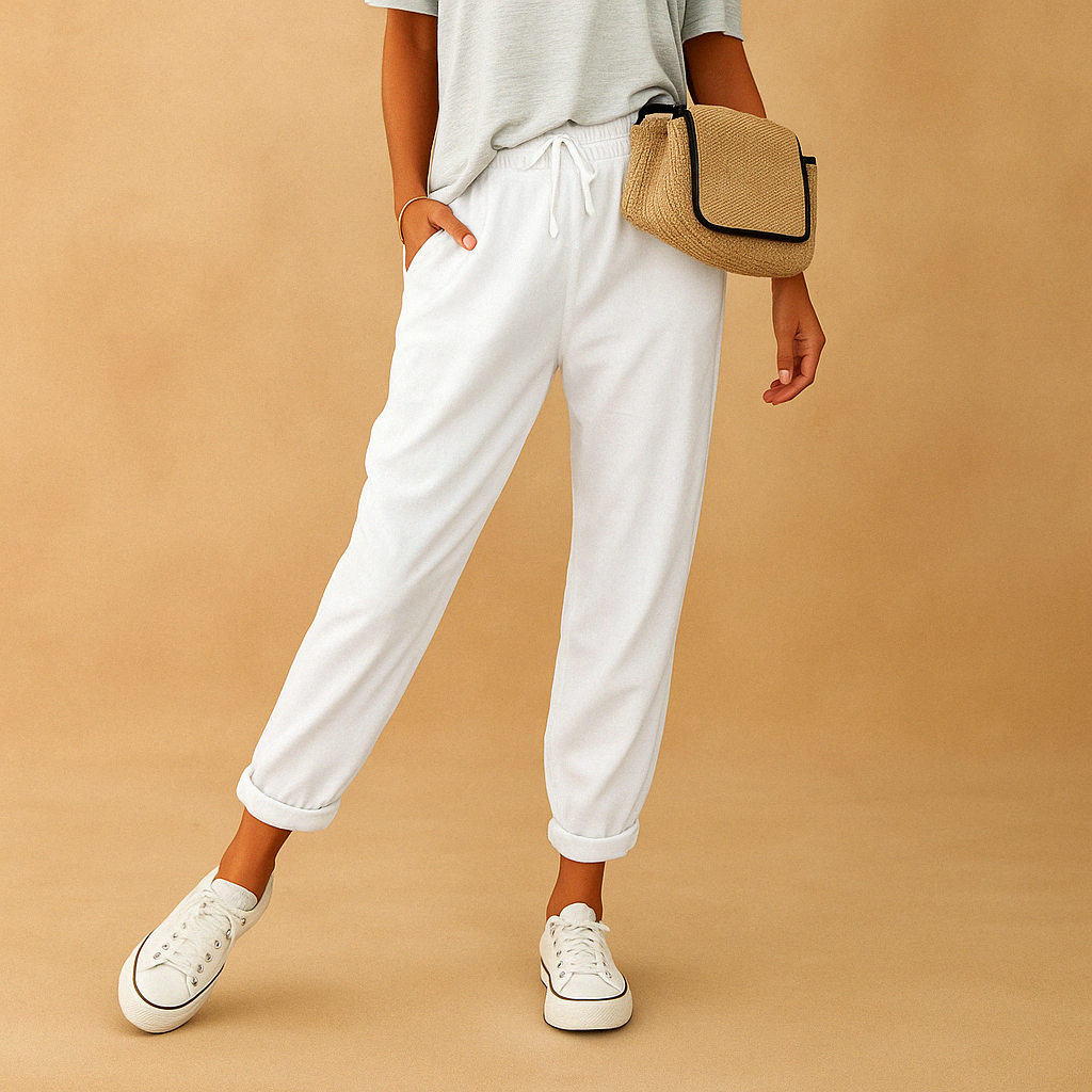 Women’s lightweight summer pants with a breathable fit, perfect for work, leisure, and warm-weather outfits.