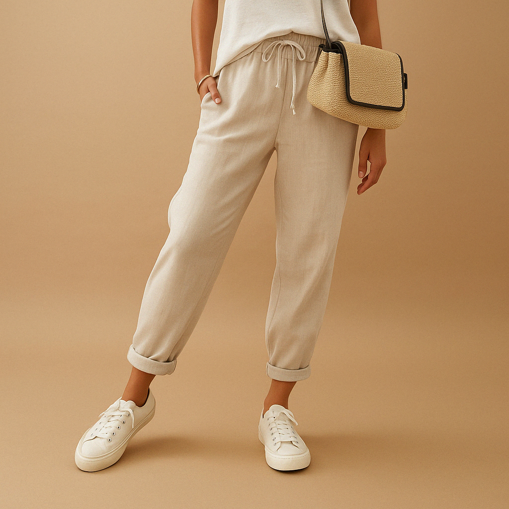 Women’s lightweight summer pants with a breathable fit, perfect for work, leisure, and warm-weather outfits.