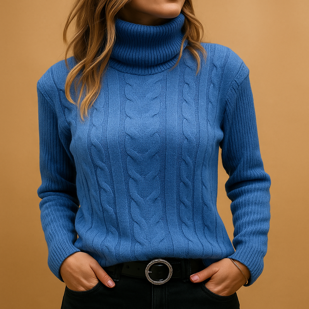 Women’s lightweight turtleneck sweater with minimalist design, relaxed fit, and breathable fabric. Perfect for casual, office, or everyday outfits.