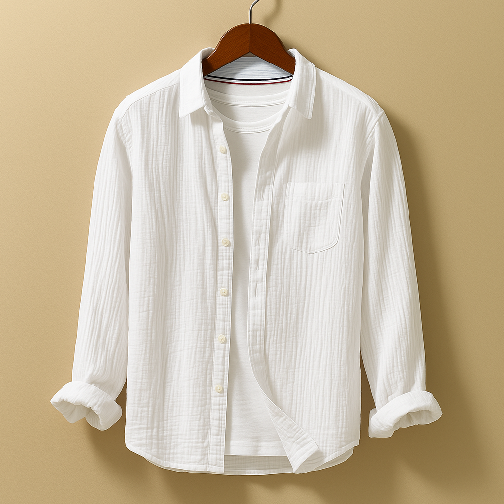 Men’s long sleeve button down shirt Oliver with slim fit and breathable fabric. Ideal for casual wear, office outfits, and formal occasions.