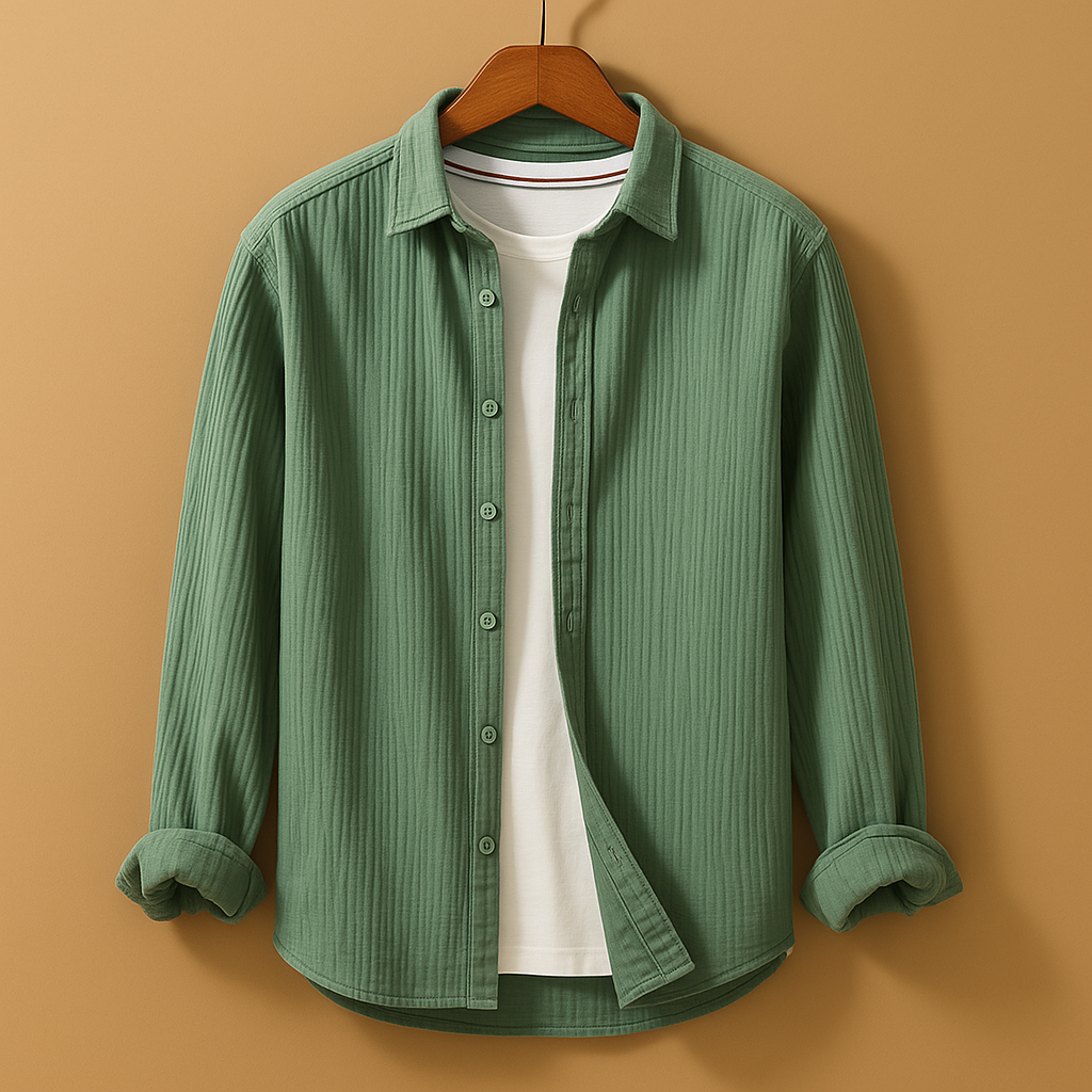 Men’s long sleeve button down shirt Oliver with slim fit and breathable fabric. Ideal for casual wear, office outfits, and formal occasions.