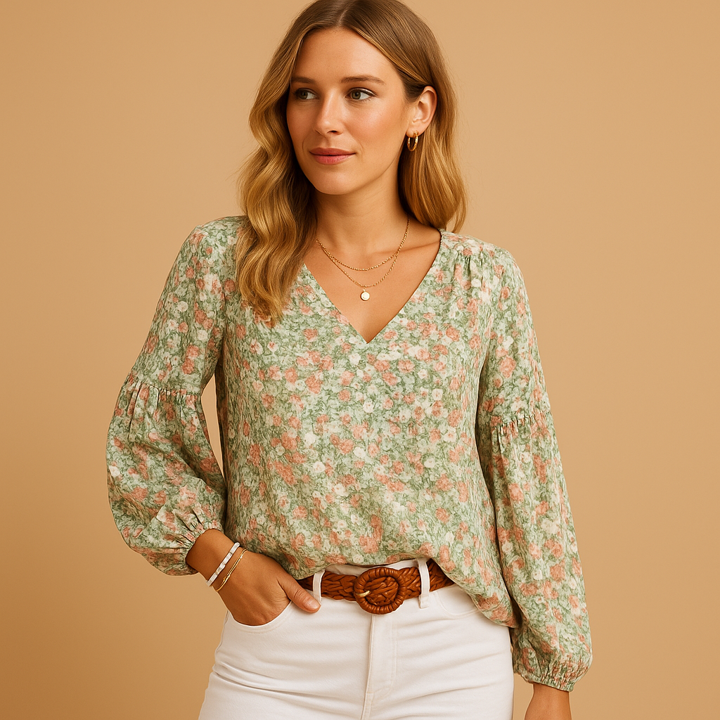 Elegant long sleeve blouse for women with a flattering fit and classic design, perfect for work, casual outings, or evening occasions.