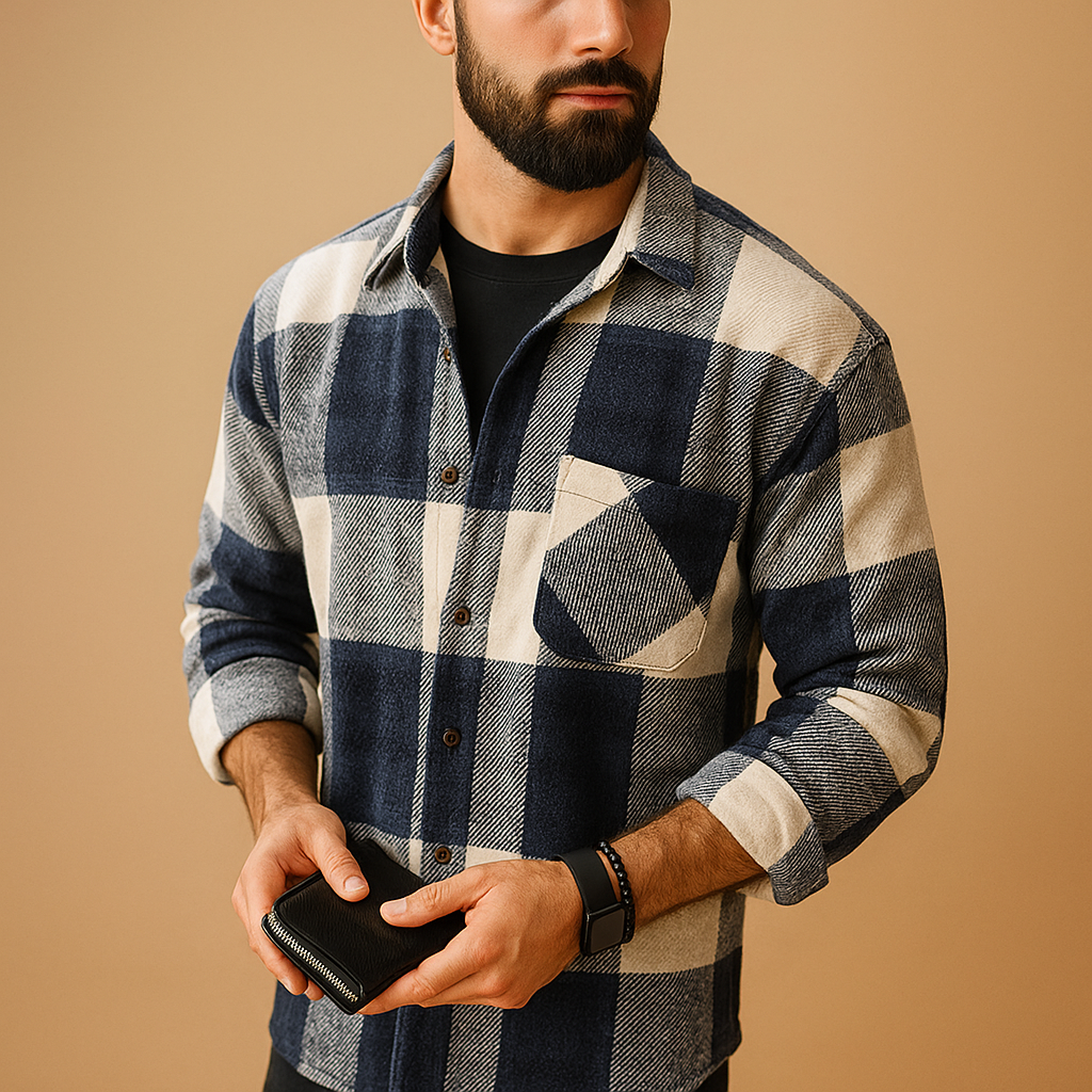 Men’s long sleeve shirt in solid colors with breathable lightweight fabric, perfect for casual, office, and formal wear.
