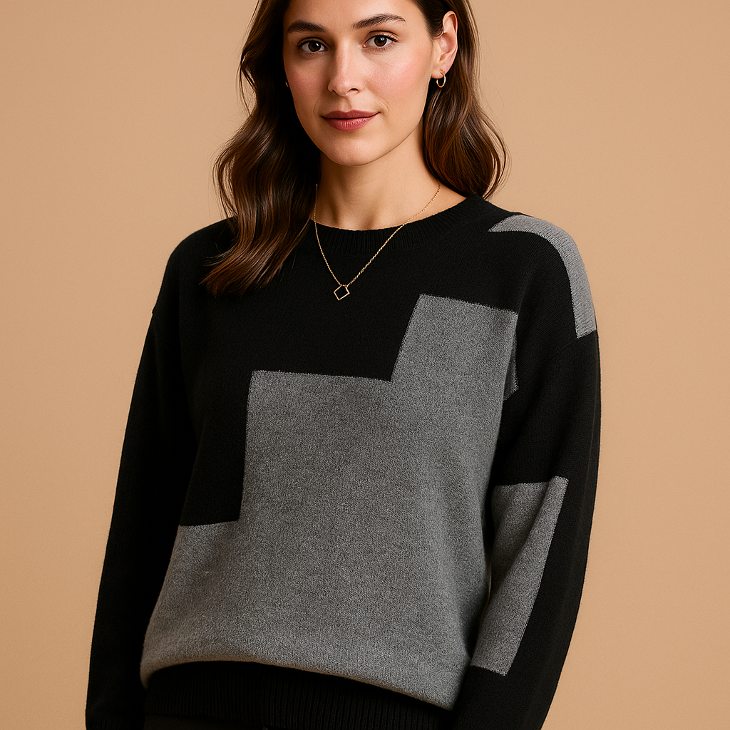 Women’s loose fit sweater with breathable fabric, minimalist design, and flattering silhouette, perfect for spring, autumn, and winter outfits.