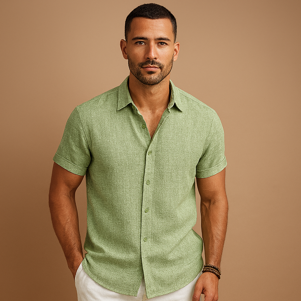 Men’s modern fitted shirt with classic cut and timeless design, ideal for casual wear, weekend outings, and semi-formal occasions.