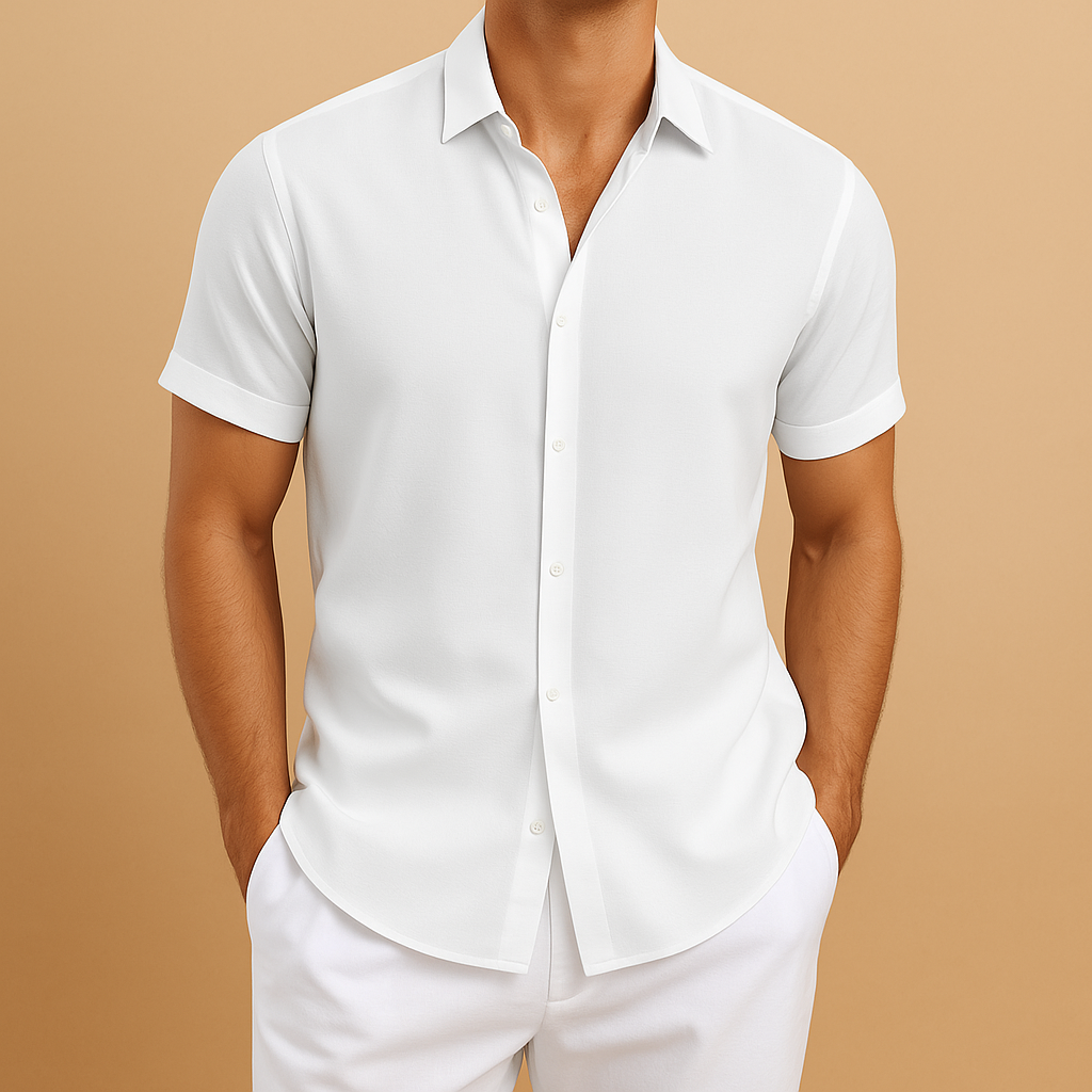 Men’s modern fitted shirt with classic cut and timeless design, ideal for casual wear, weekend outings, and semi-formal occasions.