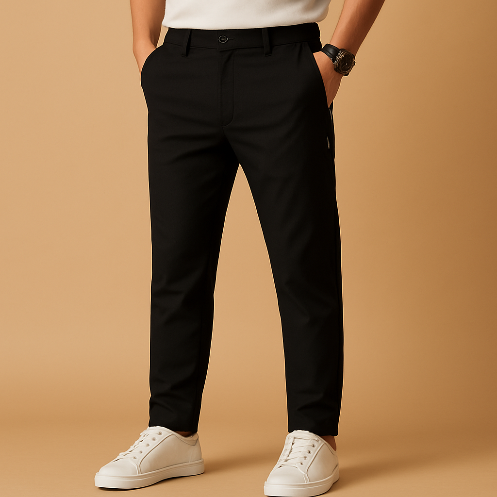 Men’s slim fit sports pants with breathable, quick-drying fabric and streamlined design, ideal for training, workouts, or active daily wear.