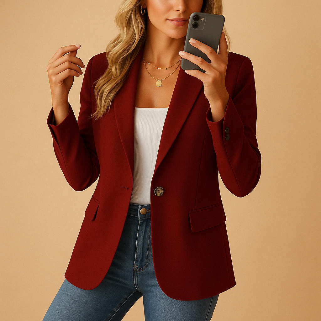 Tailored stretch blazer for women with a flattering fit and flexible design, ideal for work, formal moments and casual everyday outfits.