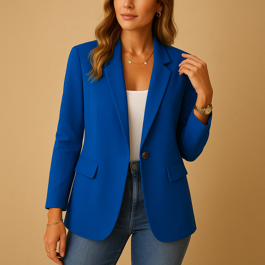 Tailored stretch blazer for women with a flattering fit and flexible design, ideal for work, formal moments and casual everyday outfits.