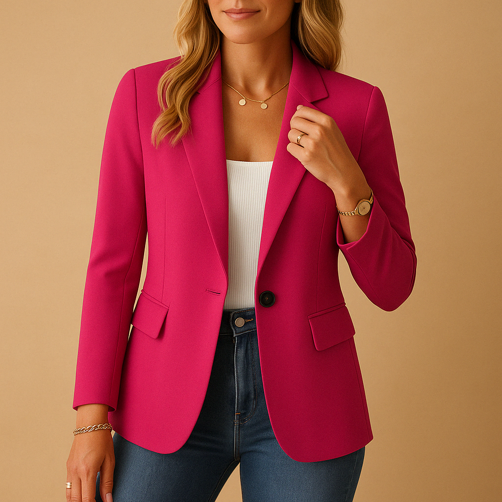 Tailored stretch blazer for women with a flattering fit and flexible design, ideal for work, formal moments and casual everyday outfits.