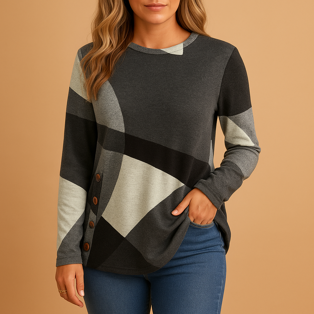 Women’s timeless knit sweater with elegant cut and relaxed fit, soft breathable fabric, perfect for casual or chic outfits.