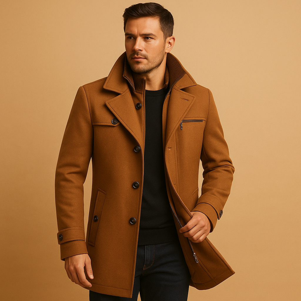 Men’s waterproof winter jacket with breathable fabric, adjustable cuffs, zipper closure, and functional pockets. Perfect for cold and rainy days.