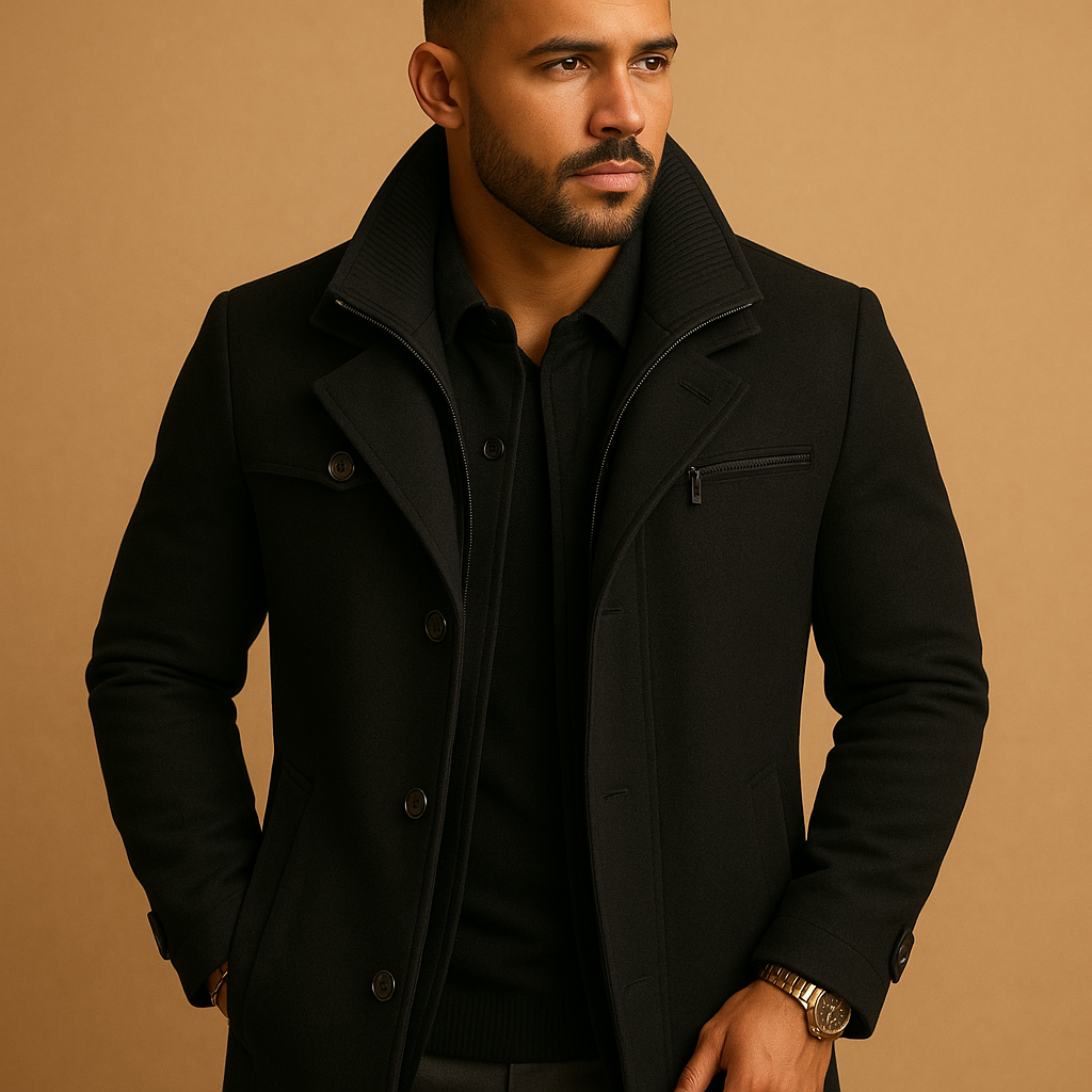 Men’s waterproof winter jacket with breathable fabric, adjustable cuffs, zipper closure, and functional pockets. Perfect for cold and rainy days.